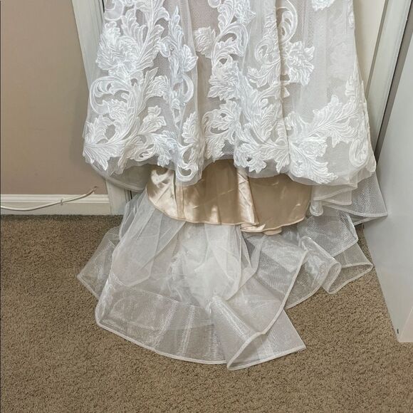 Watters Bridal Elegant Lace Strapless Gown NWOT - Picture 5 of 14